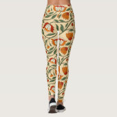 Seamless floral pattern in beige background leggings (Achterkant)
