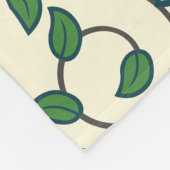 Seamless floral pattern on beige background fleece deken (Hoek)