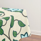 Seamless floral pattern on beige background tafelkleed (Voorbeeld)