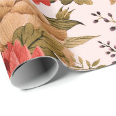 Seamless floral pattern roses with chrysanthemum a cadeaupapier (Rol Hoek)