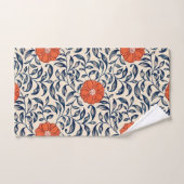Seamless floral pattern with vibrant orange flower (Serviette à main)