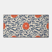 Seamless floral pattern with vibrant orange flower (Recto)