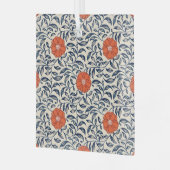 Seamless floral pattern with vibrant orange flower glas ornament (Voorkant links)