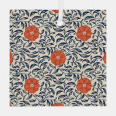 Seamless floral pattern with vibrant orange flower glas ornament (Achterkant)