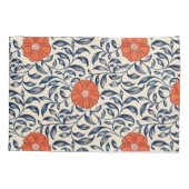 Seamless floral pattern with vibrant orange flower kussensloop (Achterkant-Links)