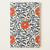 Seamless floral pattern with vibrant orange flower planner (Achterkant)