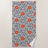 Seamless floral pattern with vibrant orange flower strandlaken (Voorkant)