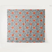 Seamless floral pattern with vibrant orange flower wandkleed (Voorkant (horizontaal))