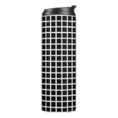 Seamless geometric pattern. Black square on white Thermosbeker (Gedraaid links)