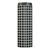 Seamless geometric pattern. Black square on white Thermosbeker (Achterkant)