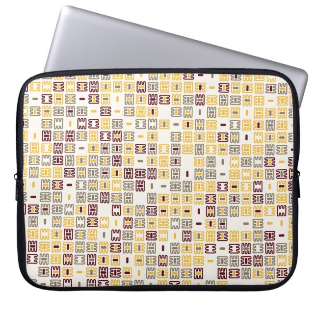 Seamless geometric pattern design illustrationabst laptop sleeve (Voorkant)
