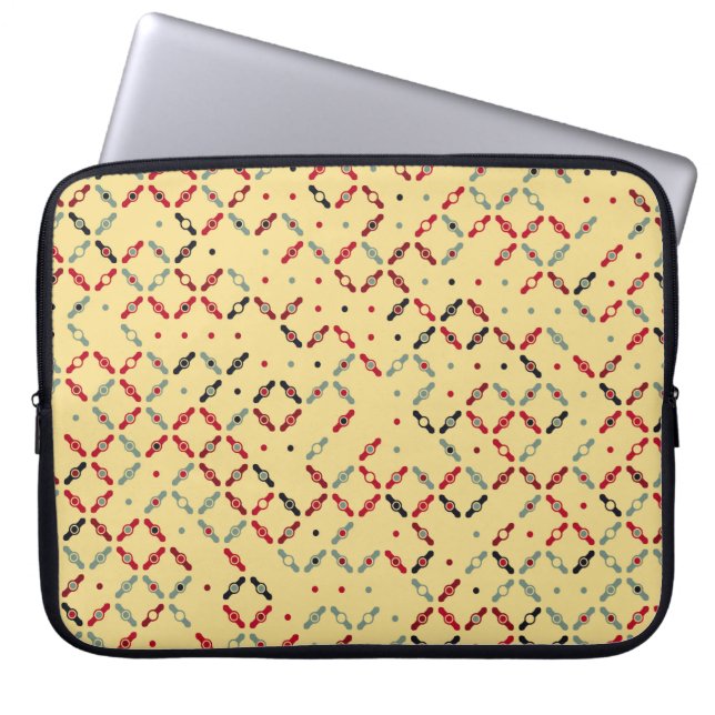 Seamless geometric pattern design illustrationabst laptop sleeve (Voorkant)