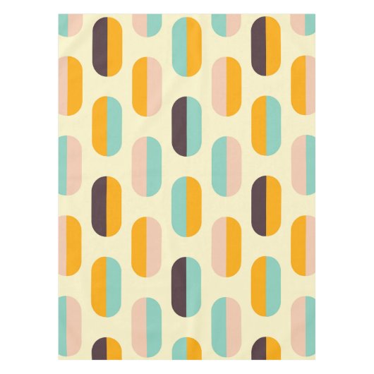 Seamless geometric pattern in retro vibes tafelkleed (Voorkant)