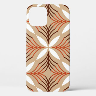 Seamless geometric pattern with flowers iPhone 12 hoesje