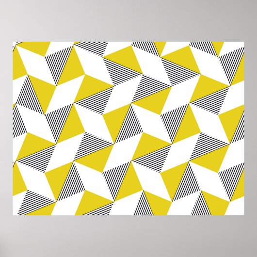 Seamless geometric pattern with triangles, rhombu poster (Voorkant)