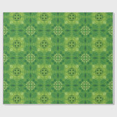Seamless green floral pattern with symmetrical cadeaupapier (Vlak)
