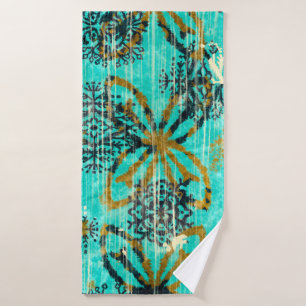 Seamless grungy tribal etnische drugmotiveringspat badhanddoek