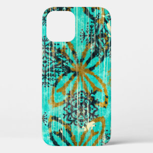 Seamless grungy tribal etnische drugmotiveringspat iPhone 12 hoesje