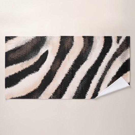 Seamless hand drawing zebra texture, animal print, (Serviette de bain)