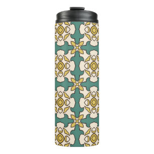 Seamless illustrated pattern made of abstract elem thermosbeker