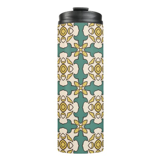 Seamless illustrated pattern made of abstract elem thermosbeker (Voorkant)