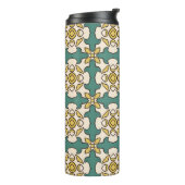 Seamless illustrated pattern made of abstract elem thermosbeker (Gedraaid links)