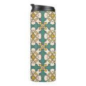 Seamless illustrated pattern made of abstract elem thermosbeker (Geroteerd rechts)