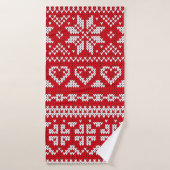 Seamless knitting pattern Norway festive sweater d Badhanddoek (Badhanddoek)