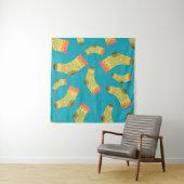 Seamless linear pattern with socks. The illustrati Wandkleed (In Situ (horizontaal))