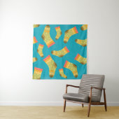 Seamless linear pattern with socks. The illustrati Wandkleed (In situ)