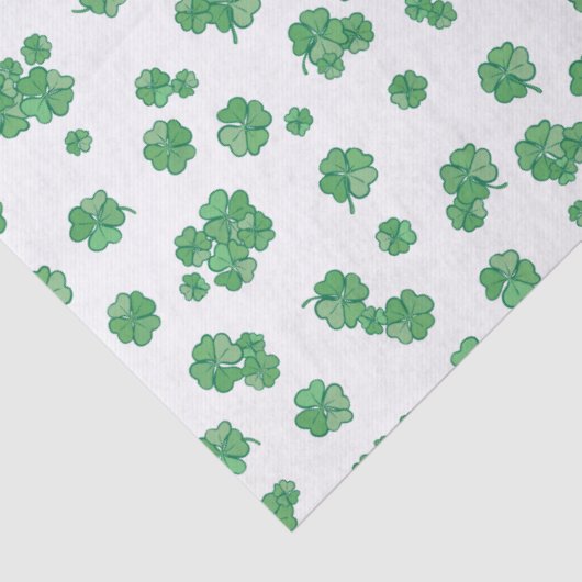 Seamless Lucky Four-Leaf Clover Pattern Tissuepapier (Detail)