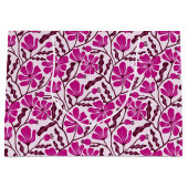 Seamless Magenta Mid-Century Modern Floral Pattern Groot Cadeauzakje (Voorkant)