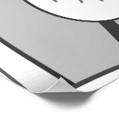 Seamless Monochrome Floral Pattern. Hand Drawn Flo Poster (Hoek)