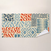 Seamless patchwork pattern. A collection of hand-d (Serviette de bain)