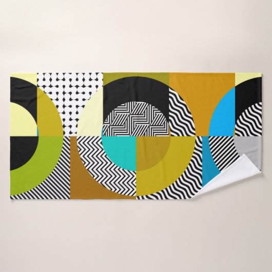Seamless pattern. Circles pattern in geometric col (Serviette de bain)