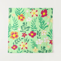 Seamless pattern flower and leaveshome decor, back
