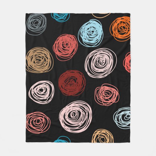Seamless pattern hand drawn abstract dots. Backgro Fleece Deken (Voorkant)