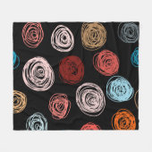 Seamless pattern hand drawn abstract dots. Backgro Fleece Deken (Voorkant (Horizontaal))