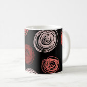 Seamless pattern hand drawn abstract dots. Backgro Koffiemok (Voorkant rechts)