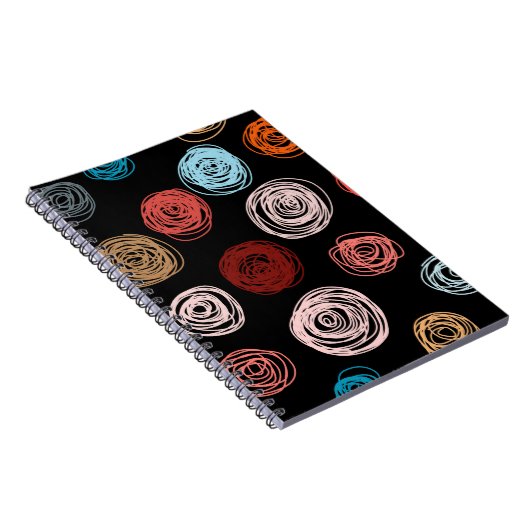 Seamless pattern hand drawn abstract dots. Backgro Notitieboek (Rechterzijde)