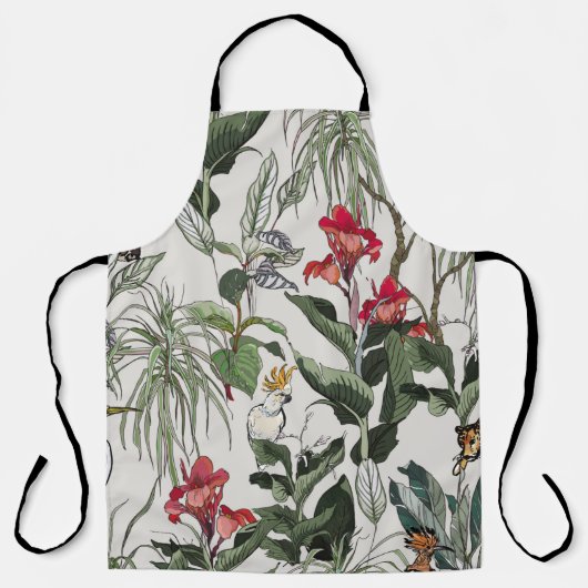 Seamless Pattern Hand Drawn Botanical Illustration Schort (Voorkant)