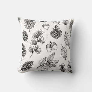 Seamless pattern. Hand drawn vintage illustraties Kussen