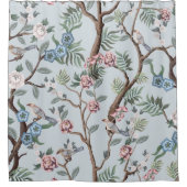 Seamless pattern in chinoiserie style with peonies douchegordijn (Voorkant)