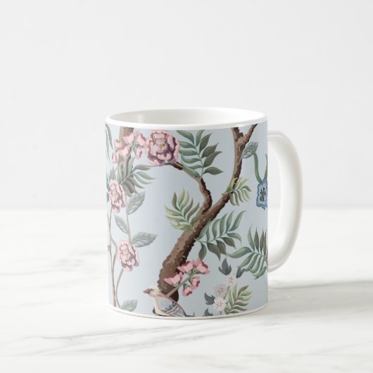 Seamless pattern in chinoiserie style with peonies koffiemok (Voorkant rechts)