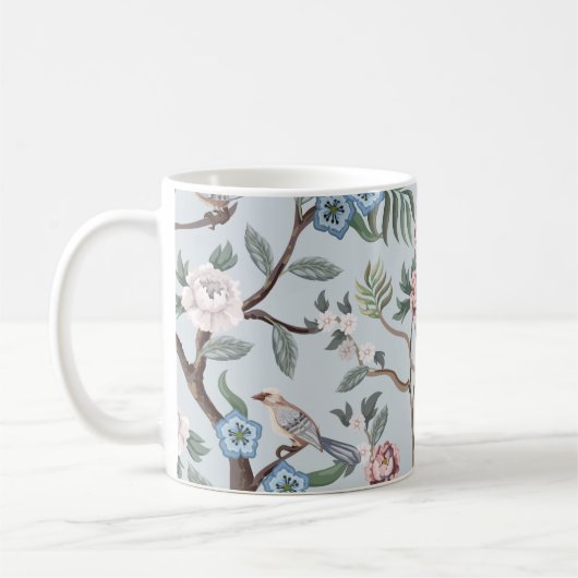 Seamless pattern in chinoiserie style with peonies koffiemok (Links)