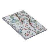 Seamless pattern in chinoistijl with peonies notitieboek (Rechterzijde)