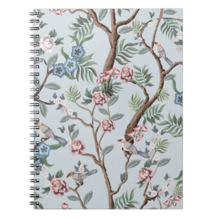 Seamless pattern in chinoistijl with peonies notitieboek