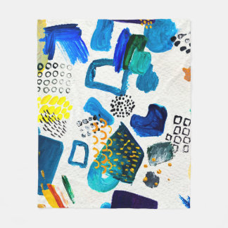Seamless pattern made by hand drawn paint strokes. fleece deken