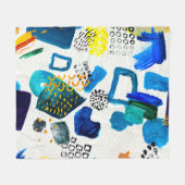 Seamless pattern made by hand drawn paint strokes. fleece deken (Voorkant (Horizontaal))