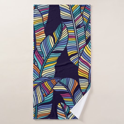 Seamless pattern of Tropical palms leaves (Serviette de bain)